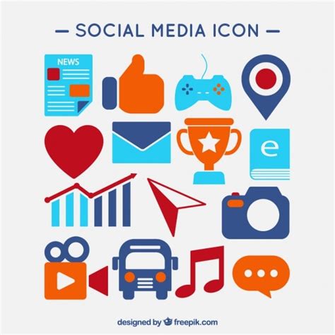 Free Vector Set Of Colored Social Media Icons