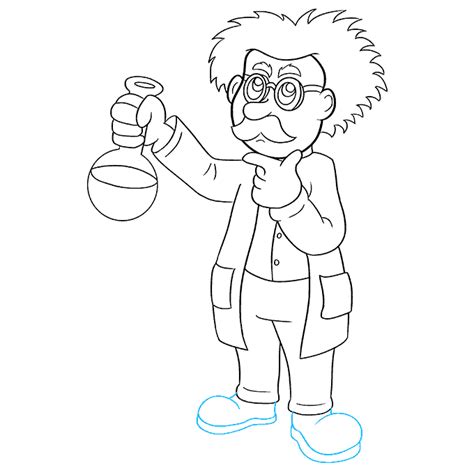 How To Draw Cartoon Scientist Step 9 Drawing Cartoon Characters A