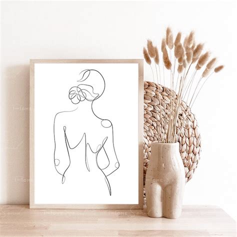 Erotic One Line Art Nude Line Drawing Sexy Drawing Naked Etsy