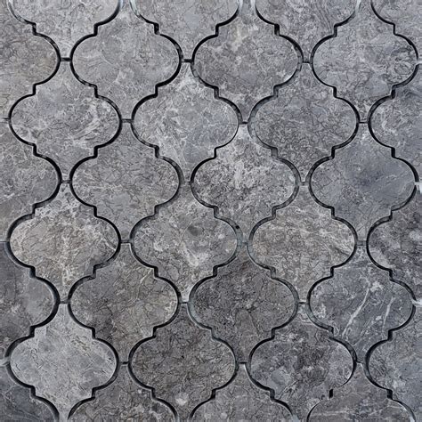 44 sf minimum order* requirement on this item. Dark Grey Marble Arabesque | Lantern Tile