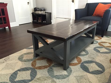 One of the tricky bits was fitting the cross beams at each end and measuring them correctly, but ana white explains all the steps in her post. Rustic X Coffee Table | Ana White