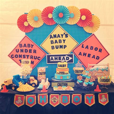 Under Construction Baby Shower Sweets Table Construction Baby
