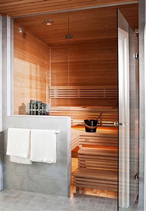 35 Spectacular Sauna Designs For Your Home Sauna Design Sauna Shower
