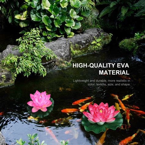 12 Realistic Water Lily Leaves Artificial Floating Foam Lotus Leaves