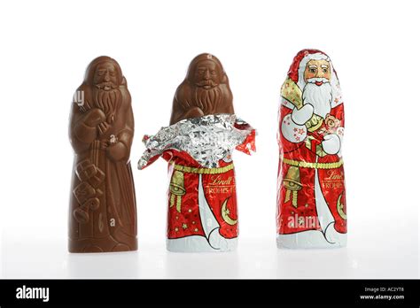 Chocolate Santa Claus Figure Christmas Sweets Stock Photo 7442119 Alamy
