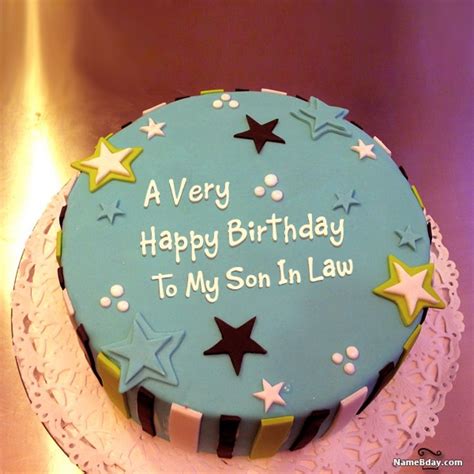 Such nice congratulations will help enhance your. Happy Birthday To My Son In Law Image of Cake, Card, Wishes