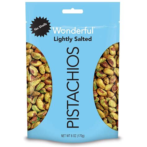 Wonderful Pistachios No Shells Roasted And Lightly Salted 6 Ounce
