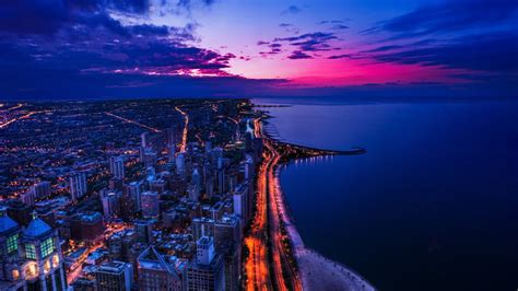 1366x768 Resolution Photo Of City During Night Time City Night Sea