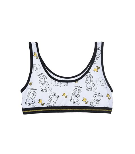Snoopy Women Bustier Cotton Color White Size Small