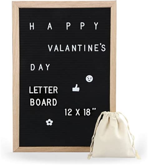 Black Felt Letter Board 12x18 Inches Changeable Letter Boards Include