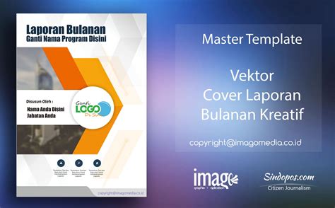 Download Template Desain Cover Laporan Bulanan Kreatif Imago Media