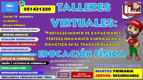 Te invitamos a asistir a ellos y luego. TALLERES VIRTUALES DE PERFECCIONAMIENTO EN DIDÁCTICA DE LA ...