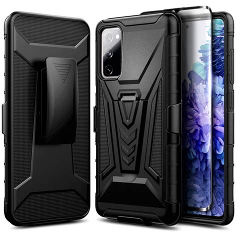 nagebee case for samsung galaxy s20 fe 5g with tempered glass screen protector full coverage