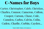 C-Names for Baby Boys – Nancy's Baby Names