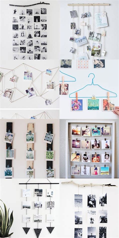 8 Ideas Para Crear Una Galería Diy Collage Con Mini Fotos Diy Wand Diy