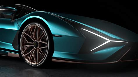Lamborghini Sian Light Blue Free Supercar Picture Hd
