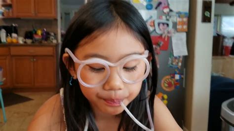 Girl Shows Off Her Straw Eye Glasses Jukin Media Inc