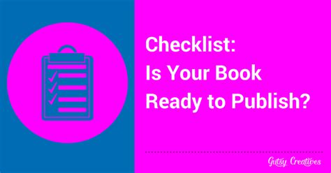 Checklist Is Your Book Ready To Publish By Kelsye Medium