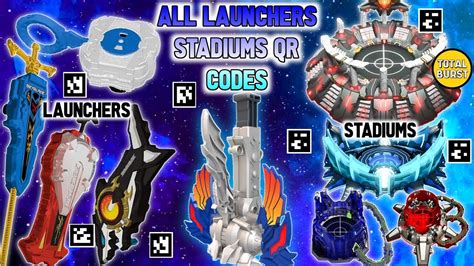 All Launcher And Stadium Qr Codes Beyblade Burst Surge App Youtube