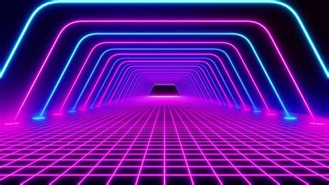 Abstract Neon Lights Background Motion Graphics Videohive