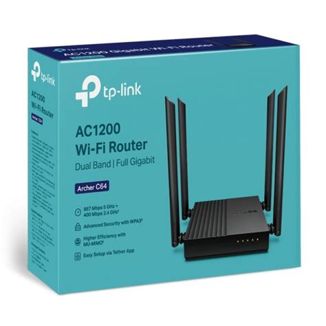 Buy Tp Link Archer C64 Ac1200 1200mbps Dual Band Wireless Mu Mimo