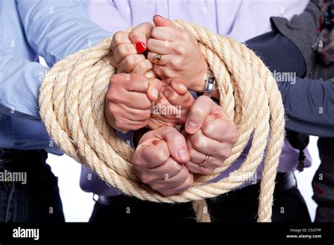 Women Hands Tied Rope Hi Res Stock Photography And Images Alamy