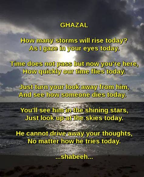 English Ghazal English Ghazal Poem By Shabeeh Haider