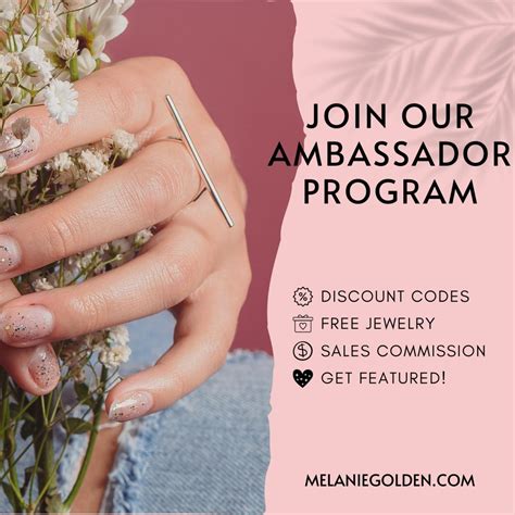 Join Our Ambassador Program Melanie Golden Jewelry