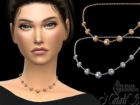Graduated Bezel Diamond Necklace By Natalis From Tsr • Sims 4 Downloads