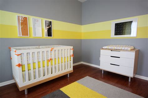 Erics Gray And Yellow Modern Nursery Project Nursery