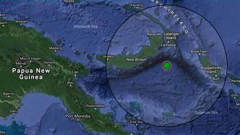 Shallow 60 Magnitude Earthquake Strikes Off Papua New Guinea Earth