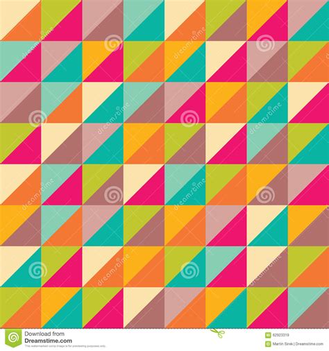Vector Modern Seamless Colorful Geometry Triangles Pattern Color