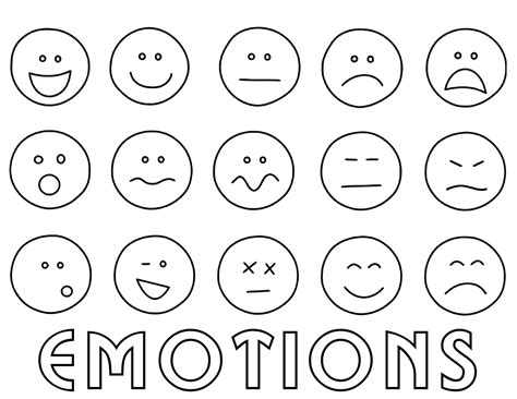 Printable Feelings And Emotions Coloring Pages