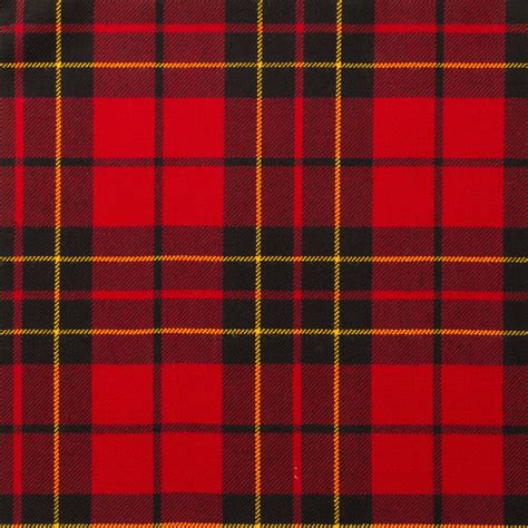 Brodie Red Modern Light Weight Tartan Fabric Lochcarron Of Scotland