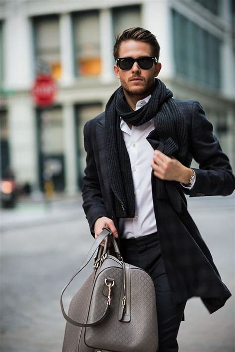 Scarves don't just keep you warm—they're also a stylish accent to your outfit. 5 Ways To Wear A Light Scarf | Guys outfits | Mens fashion:__cat__, Fashion outfits, Fashion