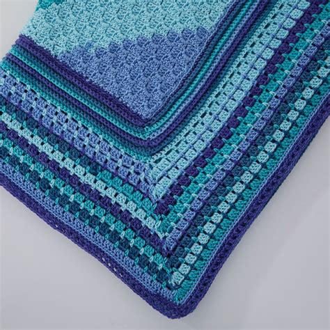 Afghan Pattern Crochet Mary Maxim Blue Love Afghan