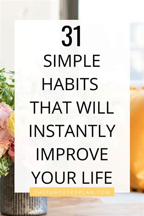31 Daily Habits To Improve Your Life Daily Habits Self Improvement