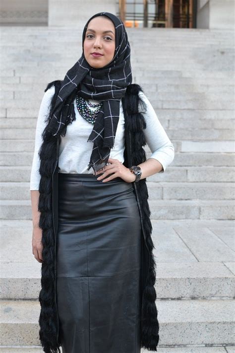 Leather Weather Hani Hulu Street Hijab Fashion Leather Dresses Sexy Satin Dress