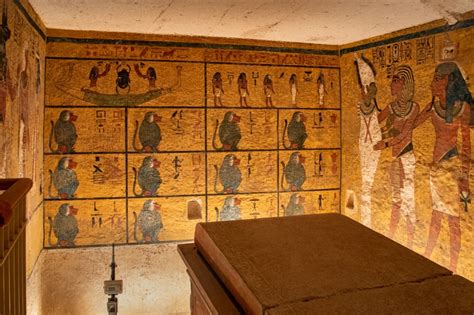 A Broader View Of The Burial Chamber Of King Tutankhamuns Tomb And The