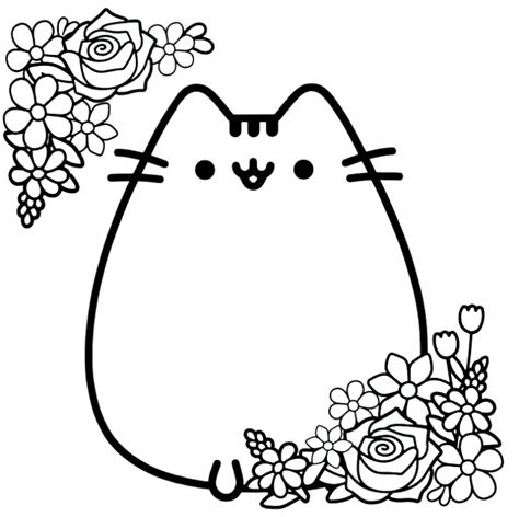 Pusheen At The Beach Coloring Page Coloring Page Blog