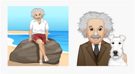 Now Has His Own Albert Einstein Emoji Png Free Transparent Clipart