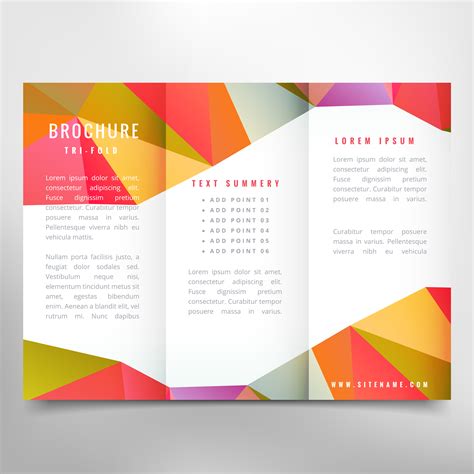 Colorful Trifold Brochure Design Download Free Vector Art Stock