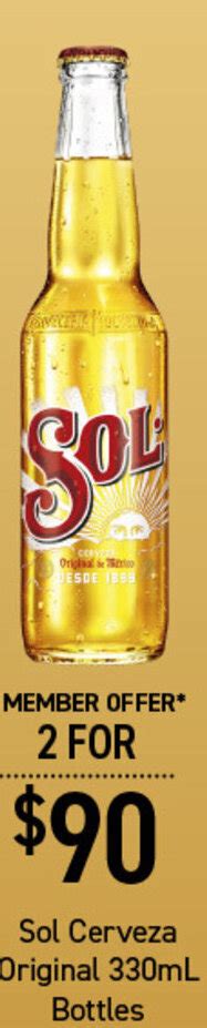 Sol Cerveza Original 330ml Bottles Offer At Dan Murphys