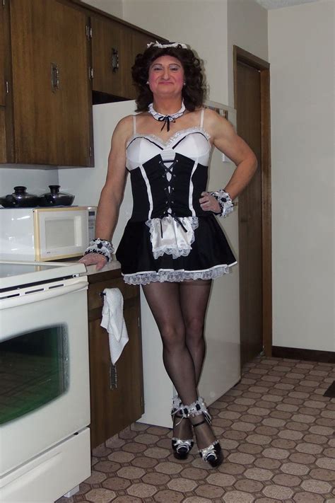 Posing In My French Maid Uniform French Maid Uniform Sleeveless