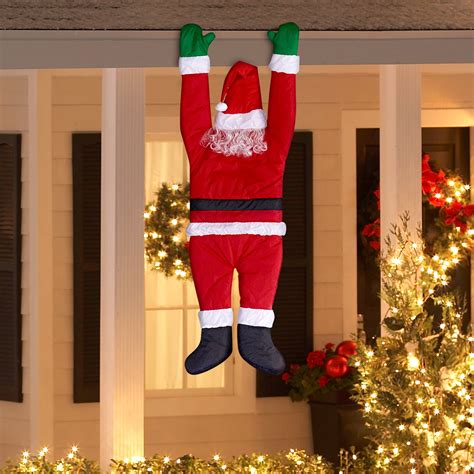 Holiday Time Christmas Decor Hanging Santa By Gemmy Industries
