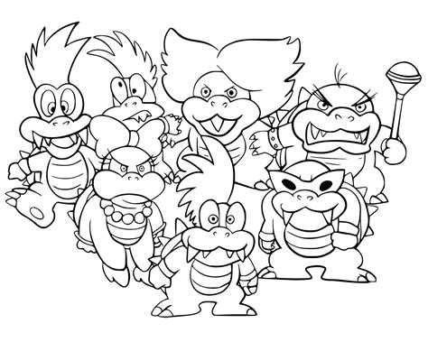 Each character in super smash bros. Bowser Coloring Pages - Best Coloring Pages For Kids