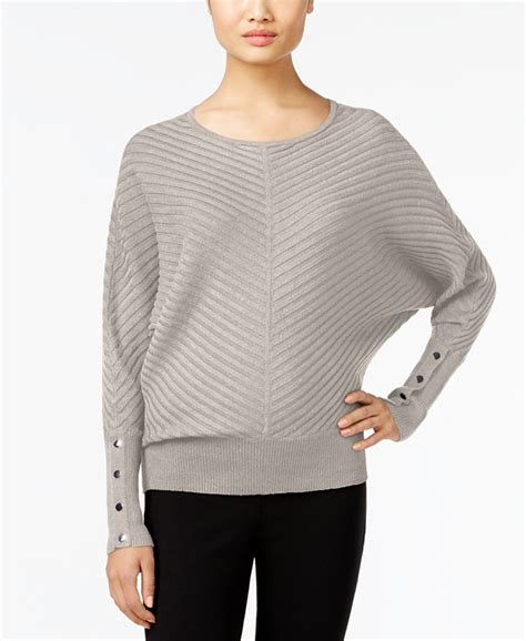 Alfani Dolman Sleeve Ribbed Sweater Created For Macys Macys
