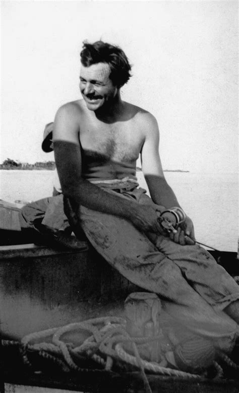 Shirtless Ernest Hemingway Fishing In Key West 1928 Habilitate