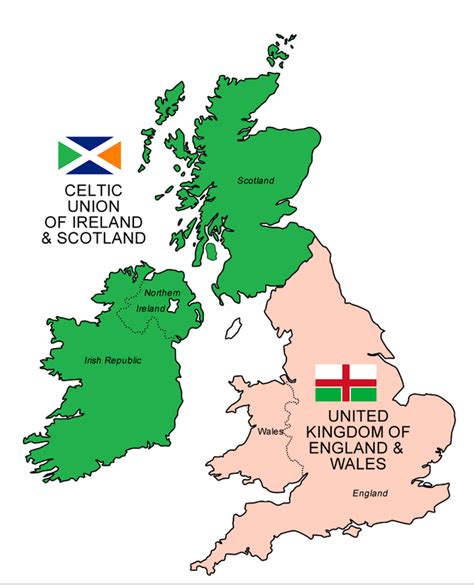 Theoretical Map Of The Celtic Union Of Ireland And Scotland If