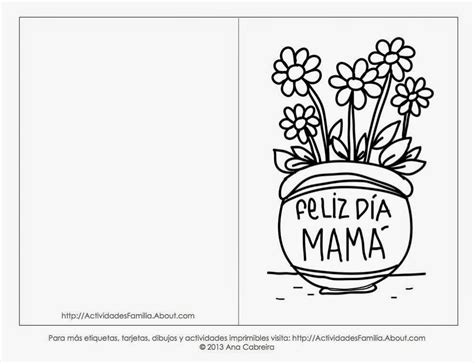 Maestra De Infantil Tarjetas Para Colorear En El Día De La Madre